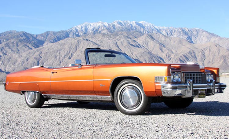 Cadillac Eldorado Convertible är alltid eftertraktad. Här som 1973 års modell. I detaljer skiljer sig designen från alla andra årsmodeller.