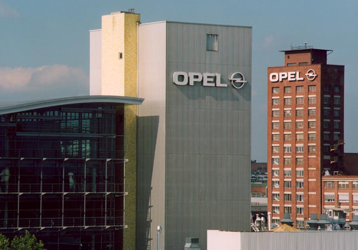 Opel-fabrikerna i Rüsselsheim 2009.