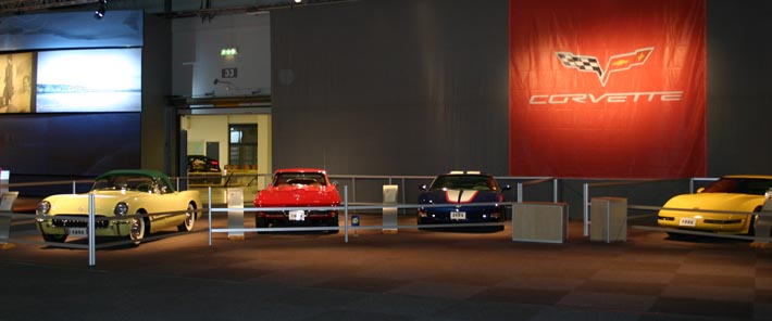 Club Corvette Sweden´s exklusiva monter med bilar från 1955 till 2005.