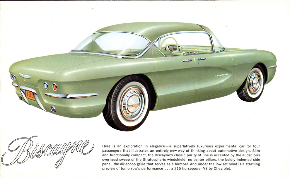 Man förvånas en aning över att Chevrolet Biscayne hade en sådan avsaknad av kromlister! Året var ändå 1955.