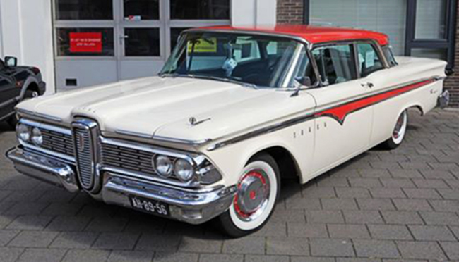 Begagnad 1959 Edsel i snyggt originalutförande.