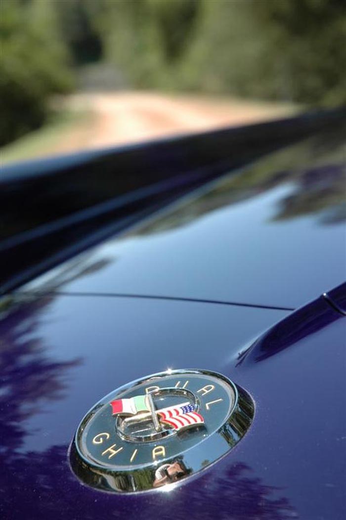 Ett emblem som bekräftar "blandäktenskapet" mellan USA och Italien.