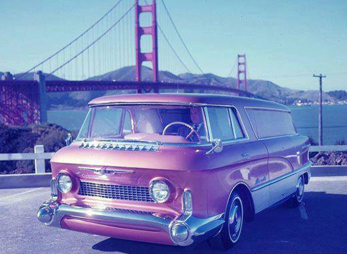 En tjusig originalbild med GMC vid Golden Gate.