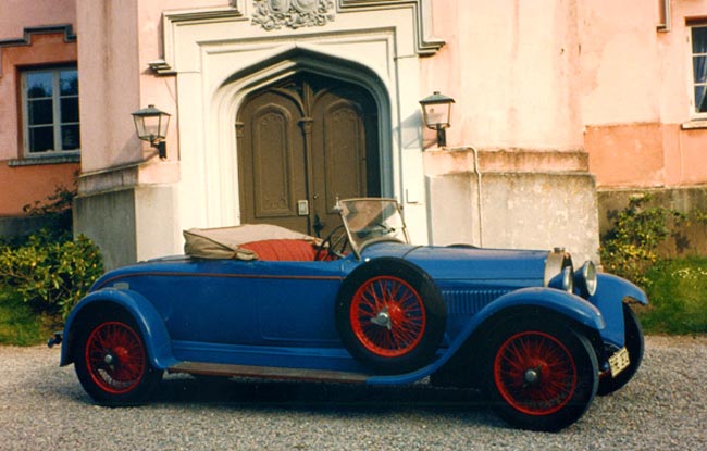 En av hans favoritbilar var denna Bugatti Type 44.