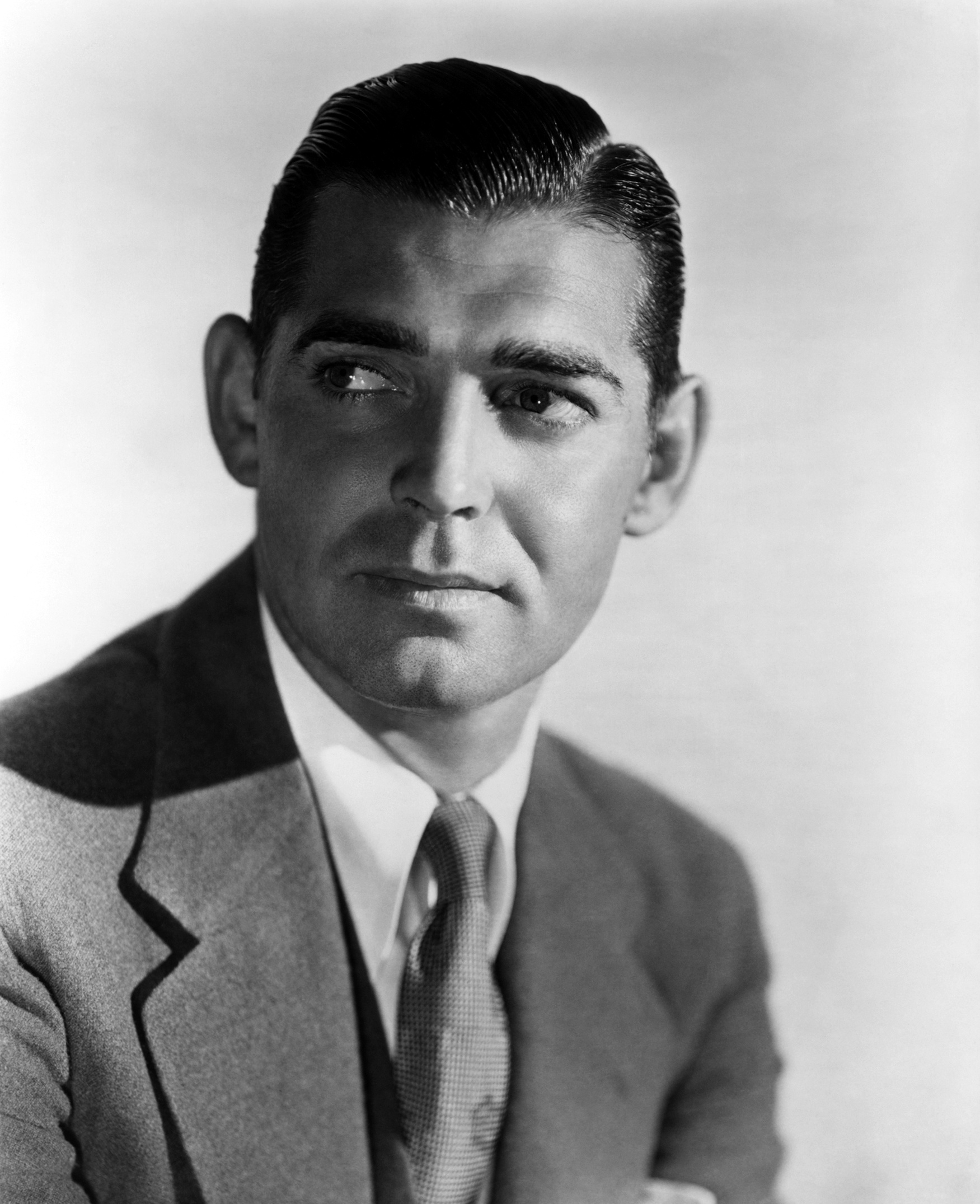 Den stilige skådespelaren Clark Gable, även känd som "The King of Hollywood", som artikeln handlar om.