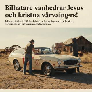 Bilhatare vanhedrar Jesus och kristna värderingar!