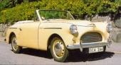 Professor Nilssons välbevarade Austin A40 Sports, parkerad i Göteborg.