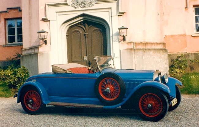 En av hans favoritbilar var denna Bugatti Type 44.