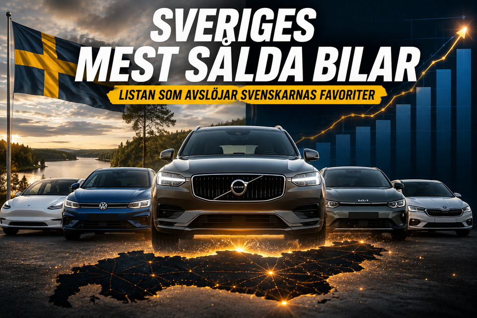 Sveriges mest sålda bilar 2026 – listan avslöjar vad svenska bilköpare egentligen vill ha
