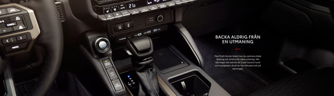 Interiören i nya Toyota Land Cruiser har reglage som "Multi-Terrain Select" och "Crawl Control", viktiga för terrängkörning.