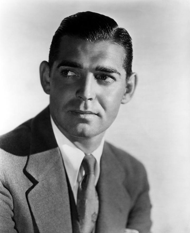 Den stilige skådespelaren Clark Gable, även känd som "The King of Hollywood", som artikeln handlar om.